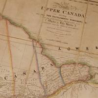Canada kort gammelt tryk upper canada